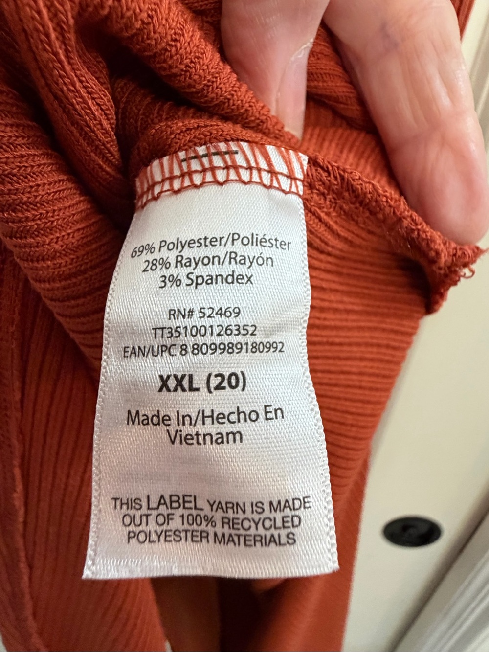 Simple Ribbed Maxi Tee Dress - Rust NWOT - Picture 7 of 7
